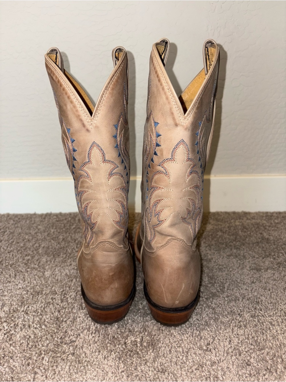 Nocona Mens Legacy Square Toe Vintage Cowboy Boots Western Boots MD2711 9 D - Picture 3 of 11